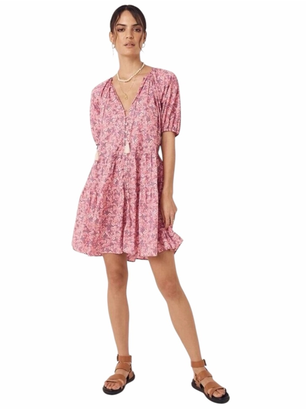 Spell & The Gypsy Poppy Smock Mini Dress Size Small